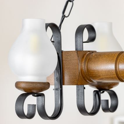 Brilagi - Lühter RUSTIC 4xE14/40W/230V pöök/pähkel