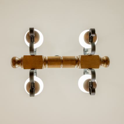 Brilagi - Lühter RUSTIC 4xE14/40W/230V pöök/pähkel