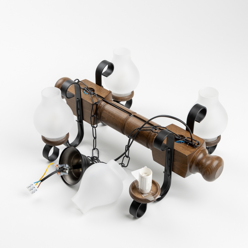 Brilagi - Lühter RUSTIC 4xE14/40W/230V pöök/pähkel