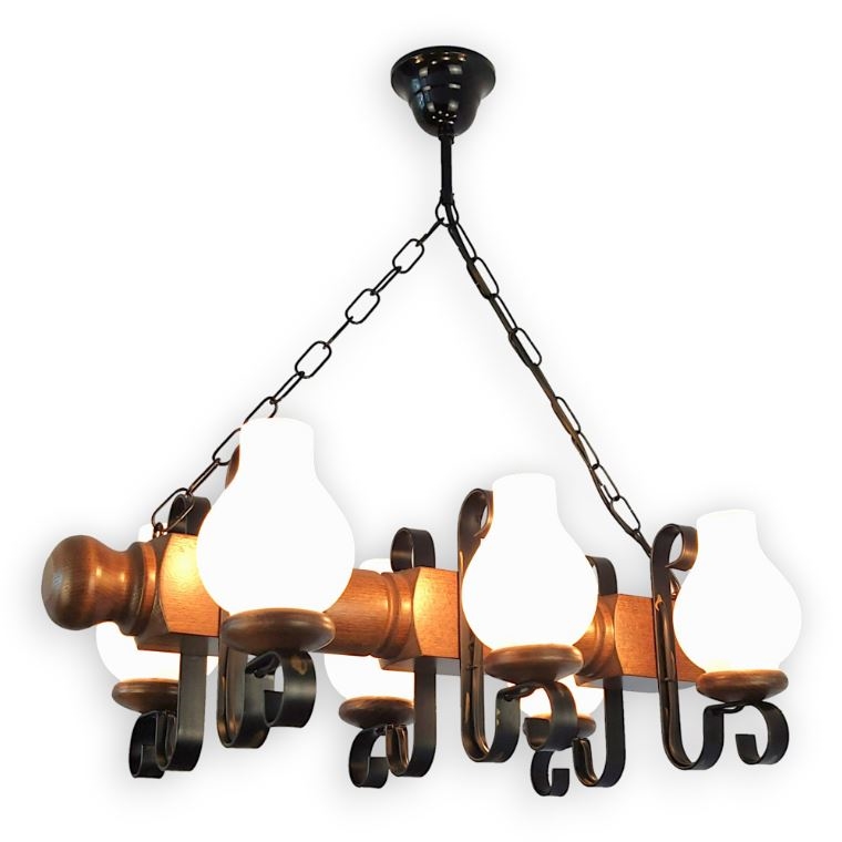 Brilagi - Lühter RUSTIC 6xE14/40W/230V pöök/pähkel