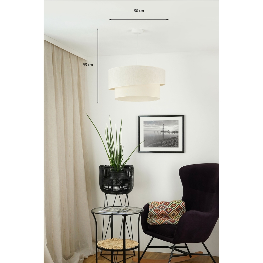 Brilagi - Lühter SHINE 1xE27/15W/230V d. 50 cm kreemikas