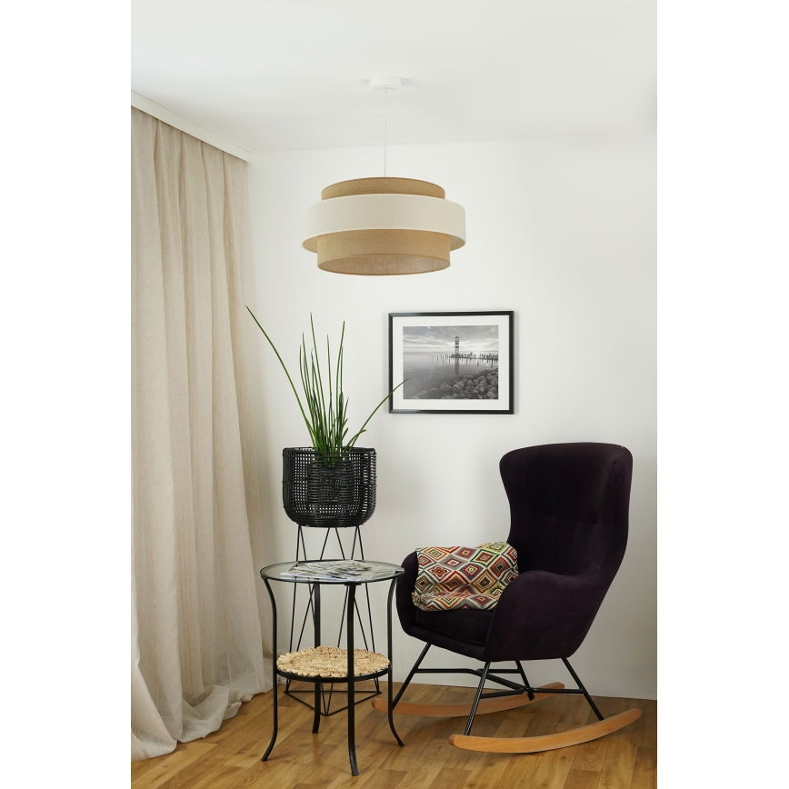 Brilagi - Lühter SPACE LIGHT 1xE27/15W/230V d. 50 cm beež/kreemikas