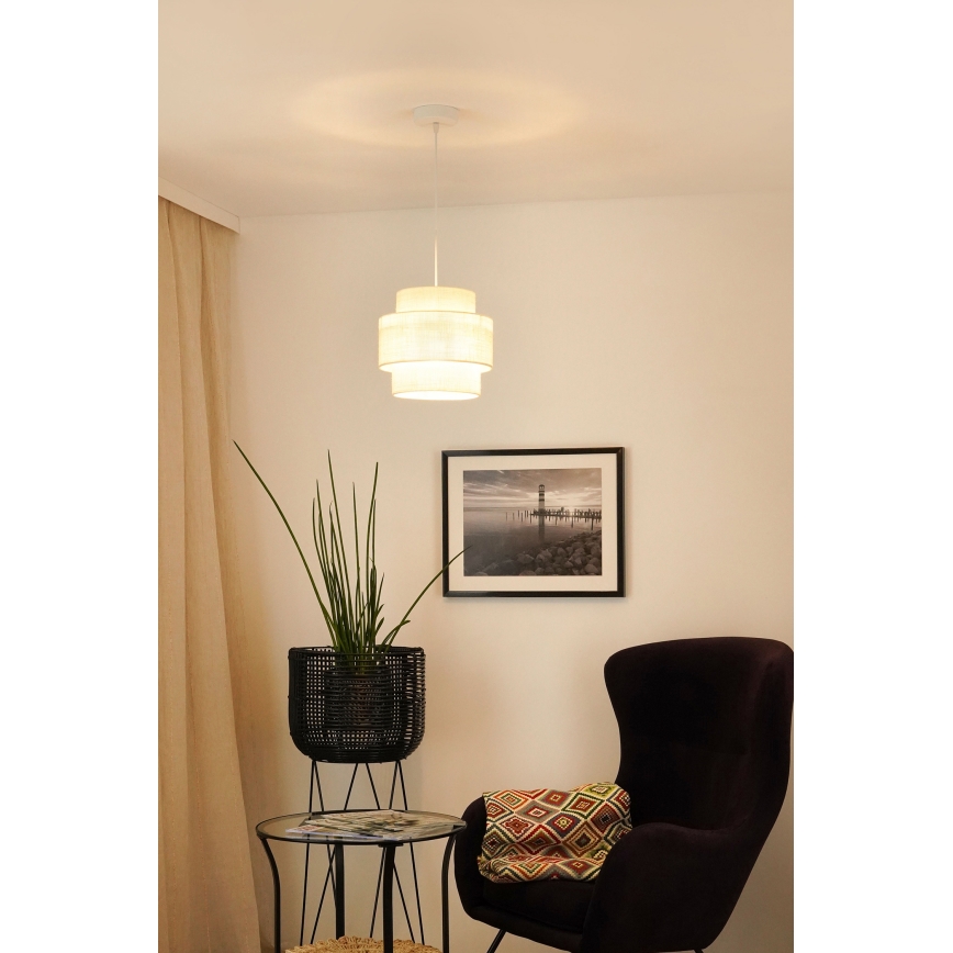 Brilagi - Lühter SPACE YUTE 1xE27/15W/230V d. 25 cm kreemikas/valge