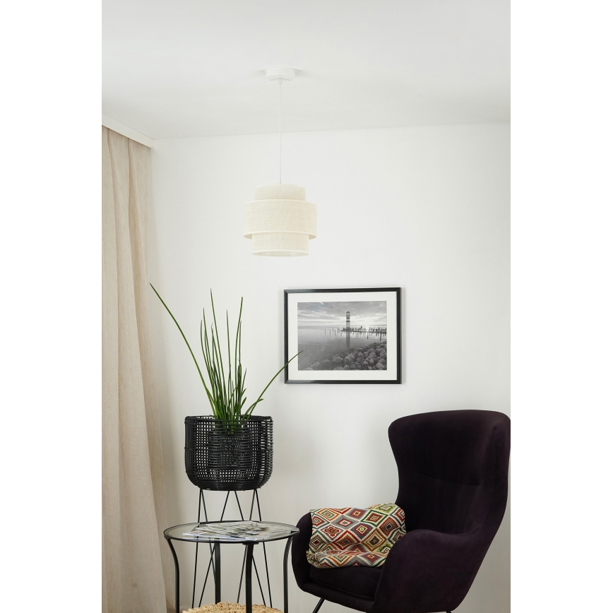 Brilagi - Lühter SPACE YUTE 1xE27/15W/230V d. 25 cm kreemikas/valge
