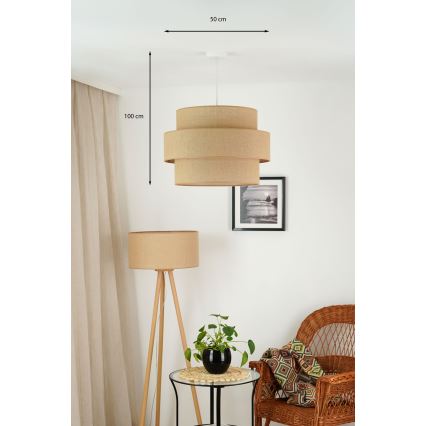Brilagi - Lühter SPACE YUTE 1xE27/15W/230V d. 50 cm beež/valge