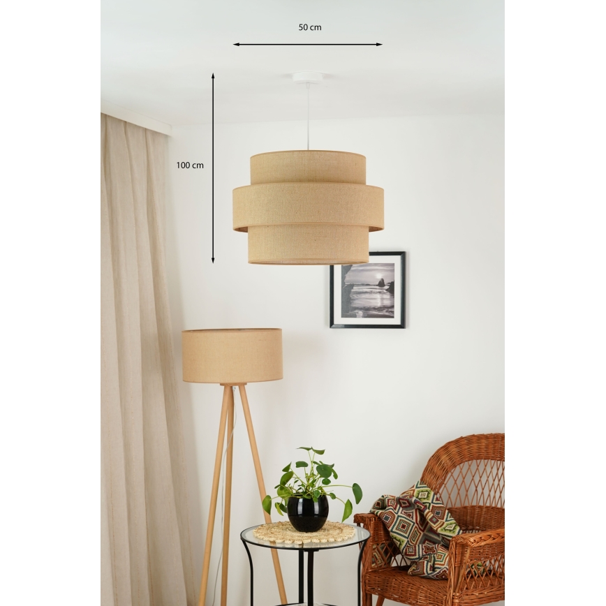 Brilagi - Lühter SPACE YUTE 1xE27/15W/230V d. 50 cm beež/valge