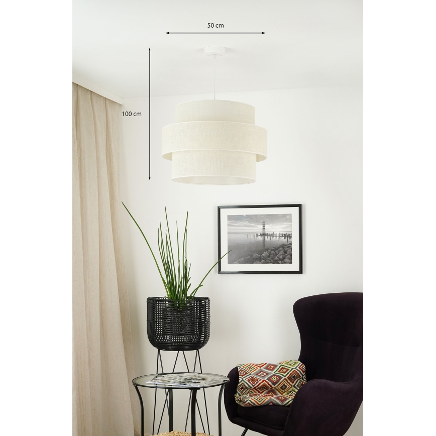 Brilagi - Lühter SPACE YUTE 1xE27/15W/230V d. 50 cm kreemikas/valge