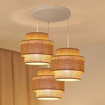 Brilagi - Lühter SPACE YUTE 3xE27/15W/230V beež/valge