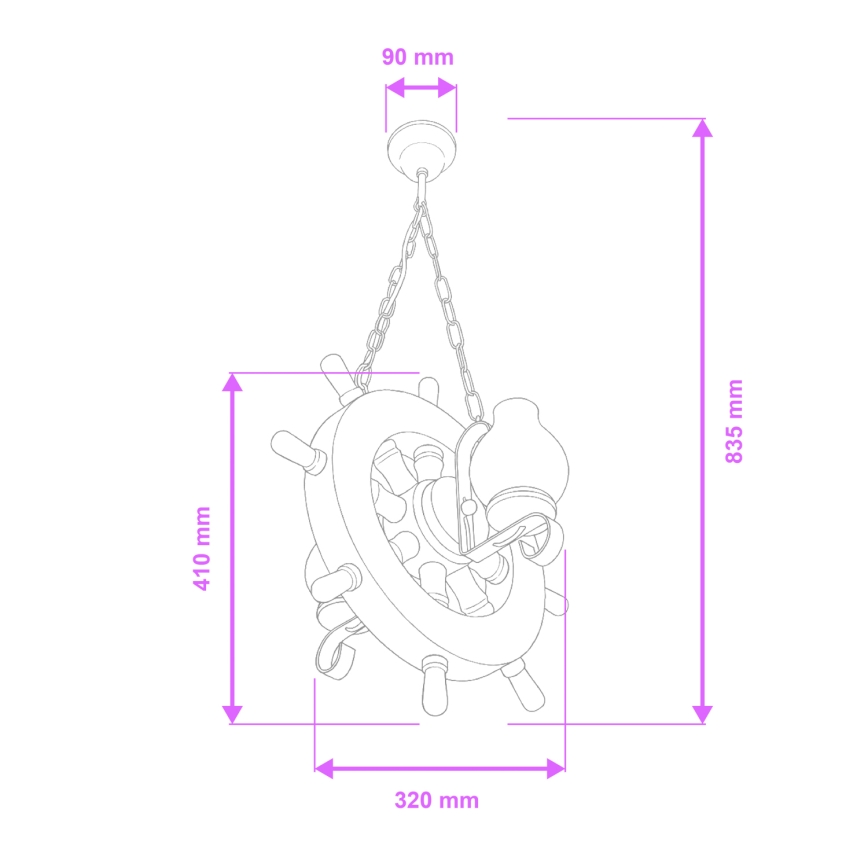 Brilagi - Lühter TIMONA 2xE14/40W/230V pöök