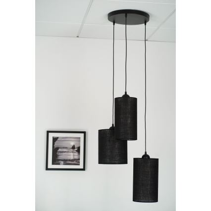 Brilagi - Lühter TUBES 3xE27/15W/230V must