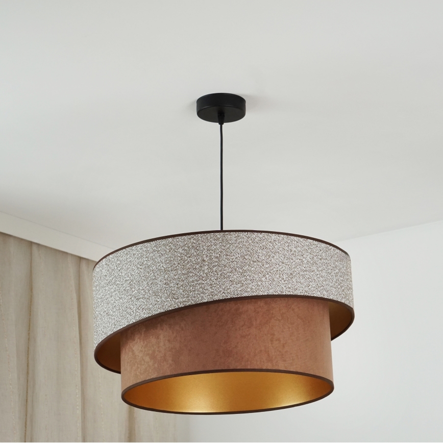 Brilagi - Lühter VEGAS SHINE 1xE27/15W/230V d. 50 cm hall/pruun