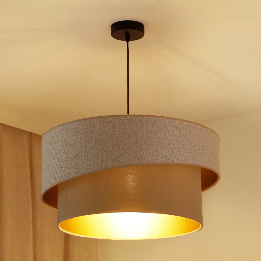 Brilagi - Lühter VEGAS SHINE 1xE27/15W/230V d. 50 cm kreemikas/beež
