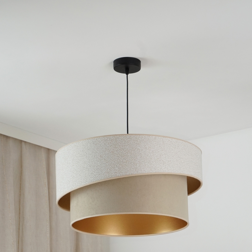 Brilagi - Lühter VEGAS SHINE 1xE27/15W/230V d. 50 cm kreemikas/beež