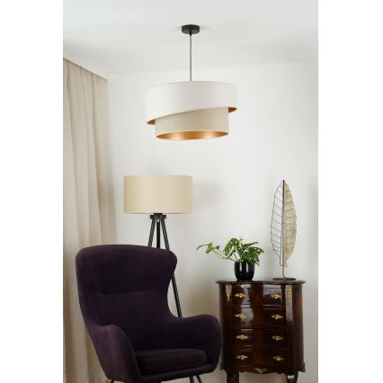 Brilagi - Lühter VEGAS SHINE 1xE27/15W/230V d. 50 cm kreemikas/beež
