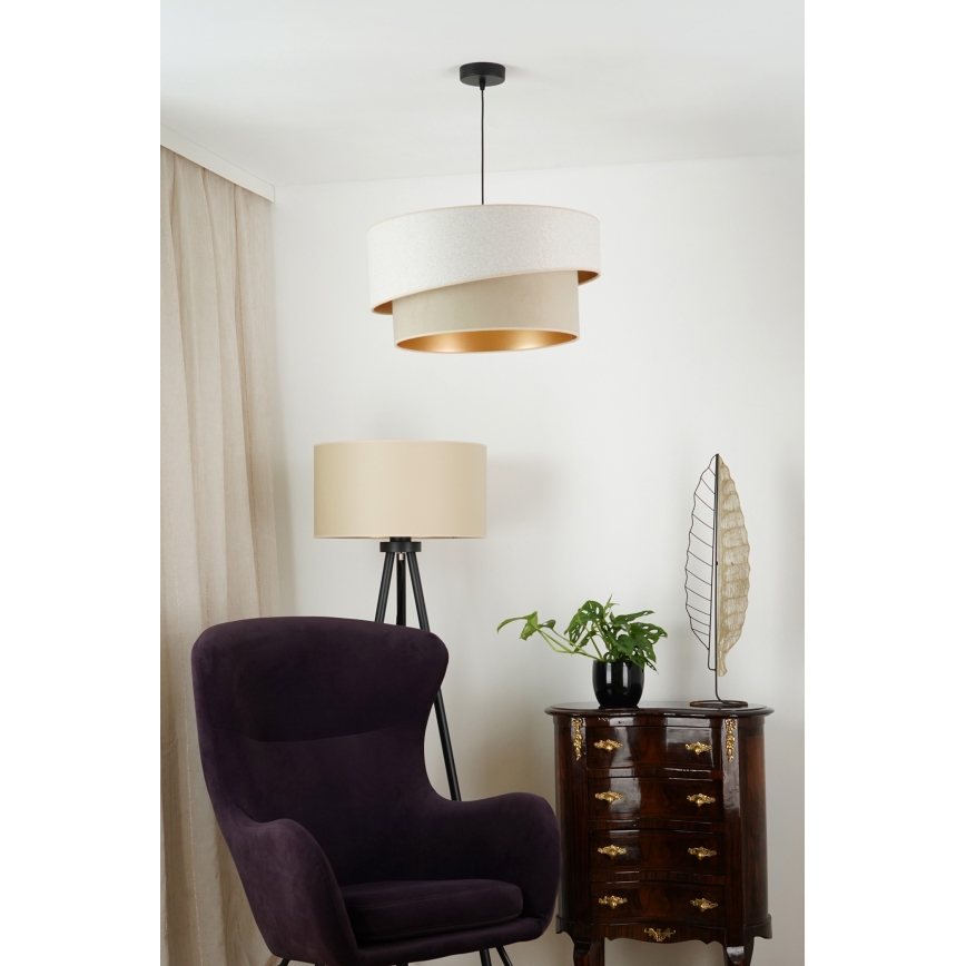 Brilagi - Lühter VEGAS SHINE 1xE27/15W/230V d. 50 cm kreemikas/beež