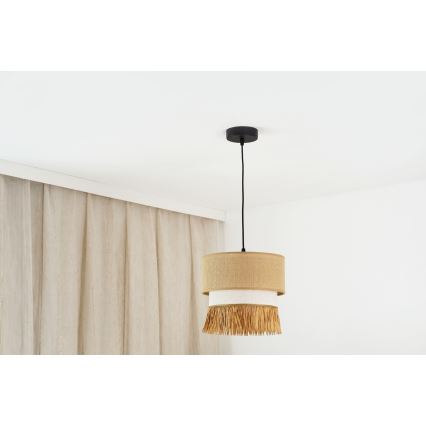 Brilagi - Lühter WINNETOU BOHO 1xE27/15W/230V d. 25 cm pruun/kreemikas