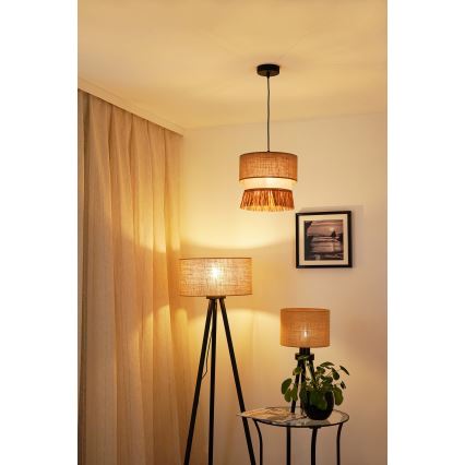 Brilagi - Lühter WINNETOU BOHO 1xE27/15W/230V d. 25 cm pruun/kreemikas