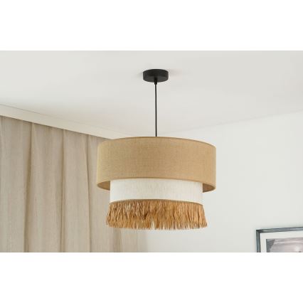 Brilagi - Lühter WINNETOU BOHO 1xE27/15W/230V d. 45 cm pruun/kreemikas