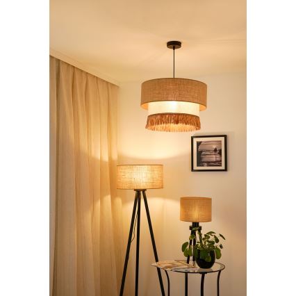 Brilagi - Lühter WINNETOU BOHO 1xE27/15W/230V d. 45 cm pruun/kreemikas