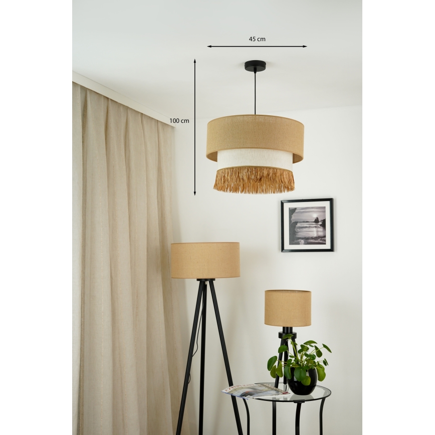 Brilagi - Lühter WINNETOU BOHO 1xE27/15W/230V d. 45 cm pruun/kreemikas