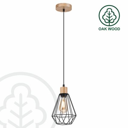 Brilagi - Lühter WOODY BASKET 1xE27/60W/230V tamm