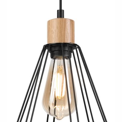 Brilagi - Lühter WOODY BASKET 1xE27/60W/230V tamm
