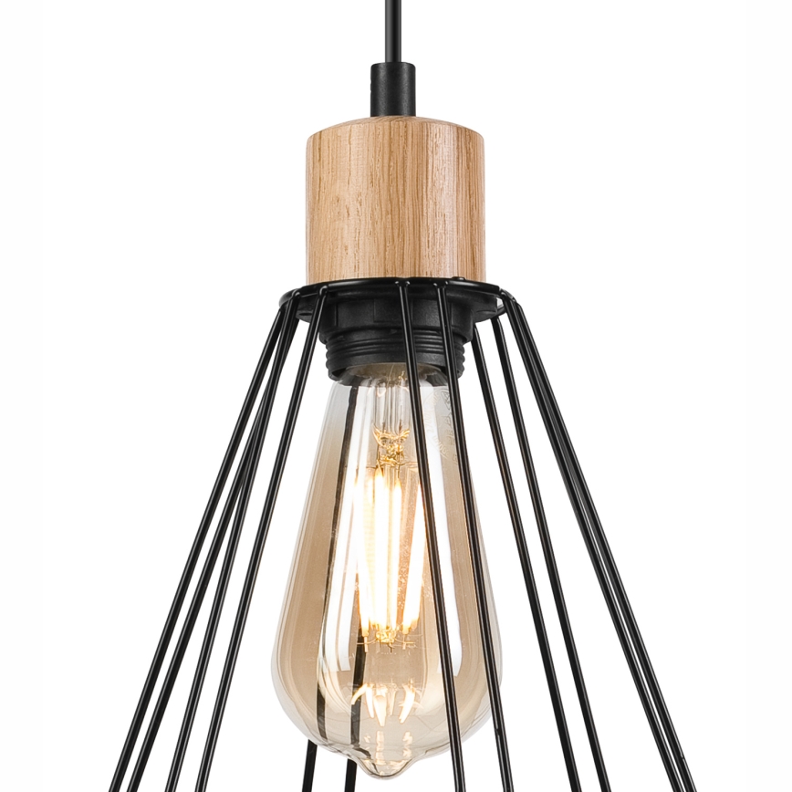 Brilagi - Lühter WOODY BASKET 1xE27/60W/230V tamm