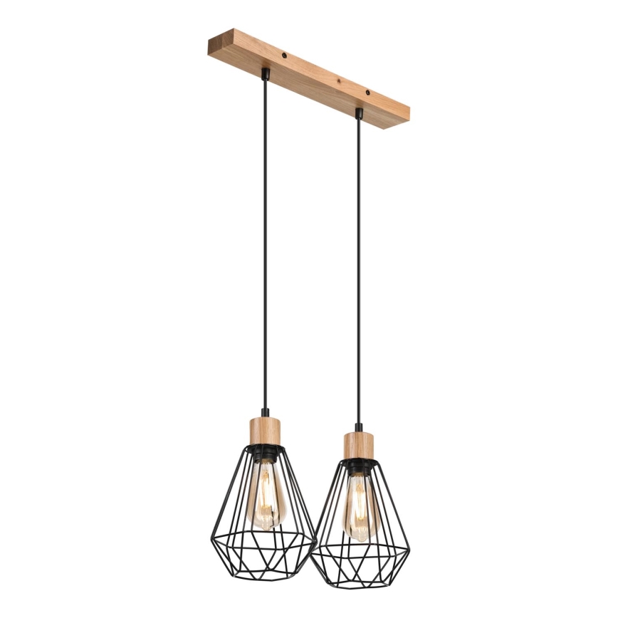 Brilagi - Lühter WOODY BASKET 2xE27/60W/230V tamm