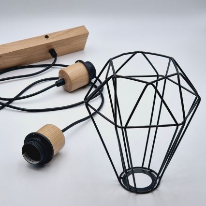 Brilagi - Lühter WOODY BASKET 2xE27/60W/230V tamm