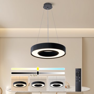 Brilagi - LUMIX LED hämardatav ripatsvalgusti kaablil, LED/48W/230V, 3000-6000K, must, läbimõõt 50 cm + kaugjuhtimispult