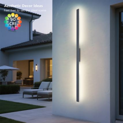 Brilagi - LED välisseinavalgusti LUNA LED/30W/230V 4000K IP65 150 cm antratsiit CRI 90