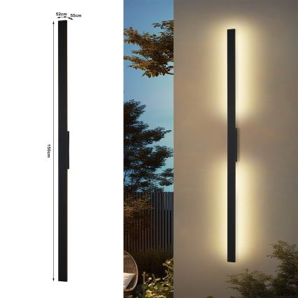 Brilagi - LED välisseinavalgusti LUNA LED/30W/230V 4000K IP65 150 cm must CRI 90