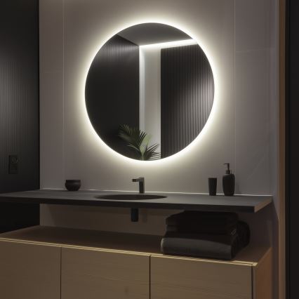 Brilagi - LED-vannitoa peegel LUNA LED/32W/230V Ø 100 cm IP44 CRI 90 hämardatav +CCT