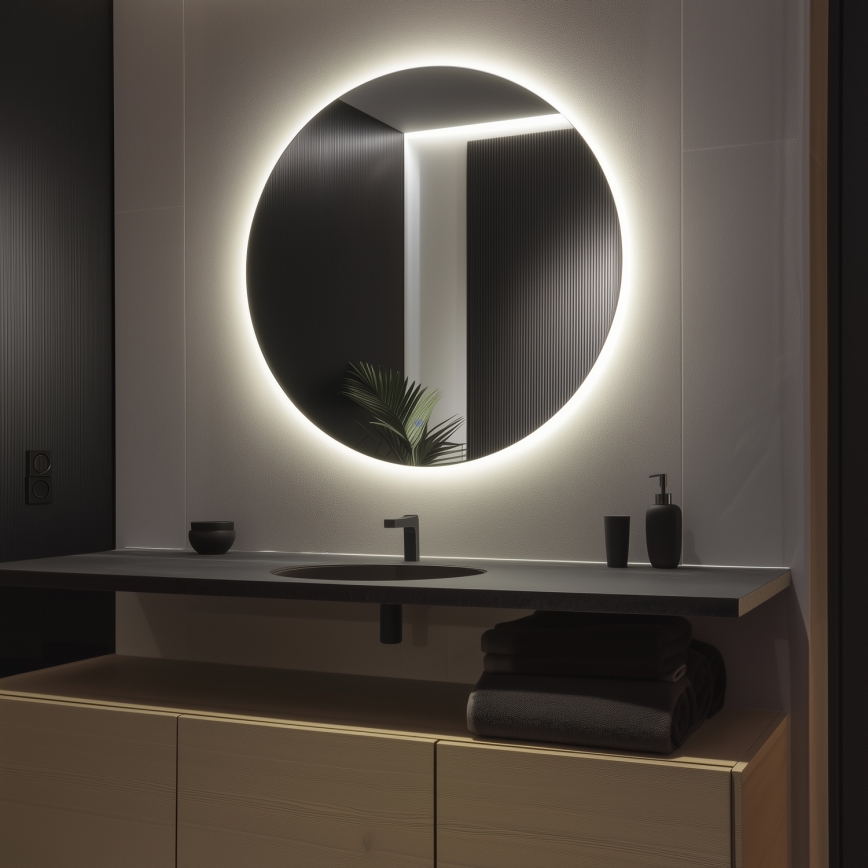 Brilagi - LED-vannitoa peegel LUNA LED/32W/230V Ø 100 cm IP44 CRI 90 hämardatav +CCT