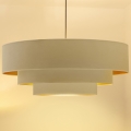 Brilagi - LUNETA ripplühter kaabliga 3xE27/60W/230V läbimõõt 80 cm kreemjas/kuldne