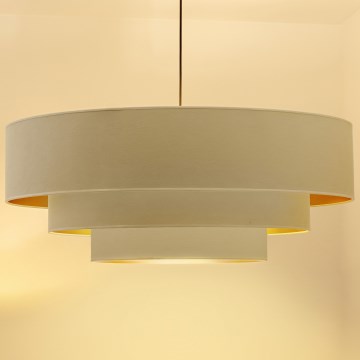 Brilagi - LUNETA ripplühter kaabliga 3xE27/60W/230V läbimõõt 80 cm kreemjas/kuldne