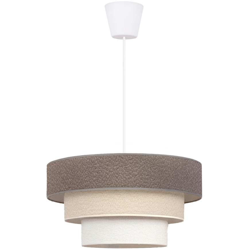 Brilagi - LUNETA rippvalgusti kaabliga 1xE27/60W/230V, läbimõõt 40 cm, hall/kreemvalge/valge