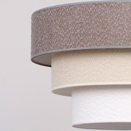 Brilagi - LUNETA rippvalgusti kaabliga 1xE27/60W/230V, läbimõõt 40 cm, hall/kreemvalge/valge