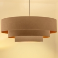 Brilagi - LUNETA rippvalgusti riputuskaabliga 3xE27/60W/230V, läbimõõt 80 cm, beež/kuldne