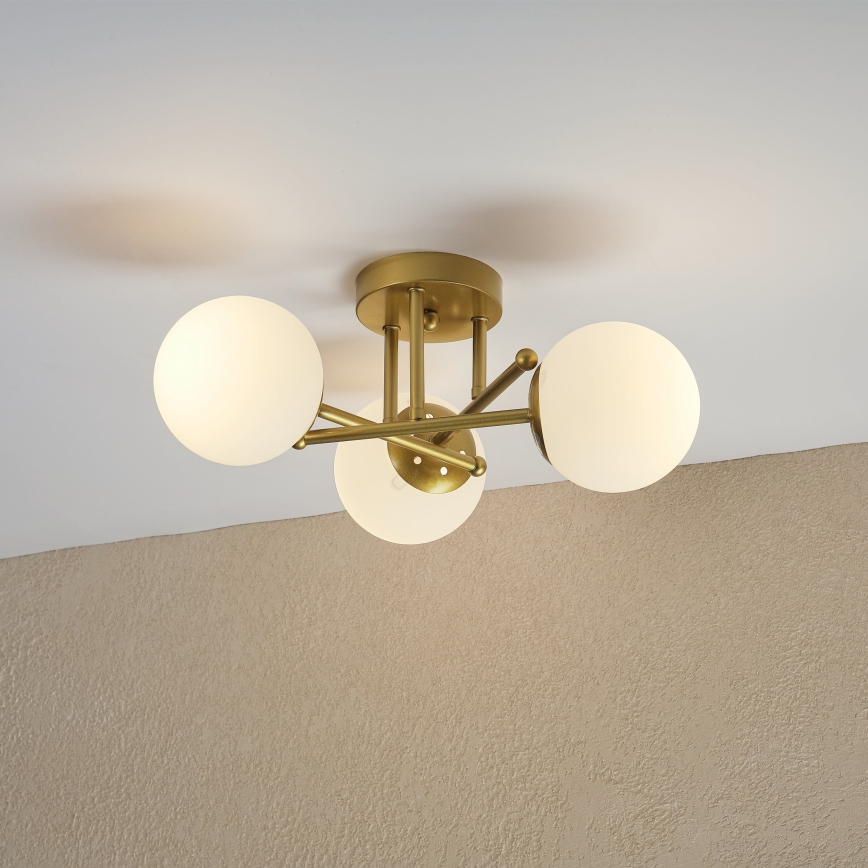 Brilagi - MALIVA pinnapealne lühter 3xE14/15W/230V kuldne/valge