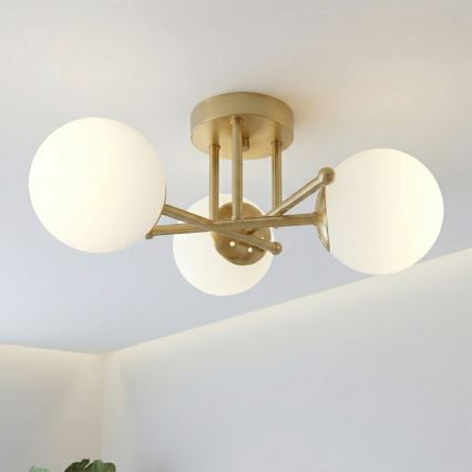 Brilagi - MALIVA pinnapealne lühter 3xE14/15W/230V kuldne/valge