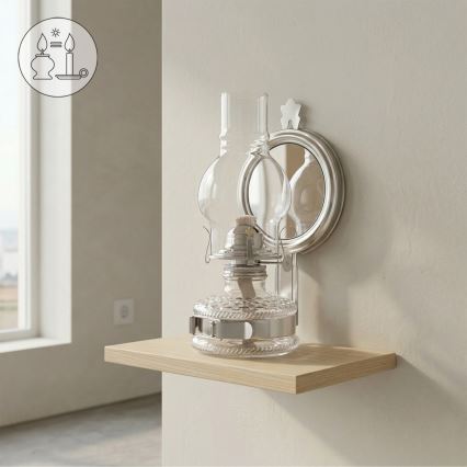 Brilagi - MERLIN kerosiinlatern läikiv kroom