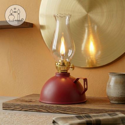 Brilagi - MERLIN petroleumlamp, punane