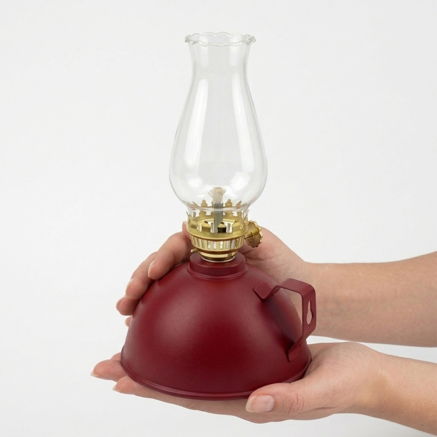 Brilagi - MERLIN petroleumlamp, punane