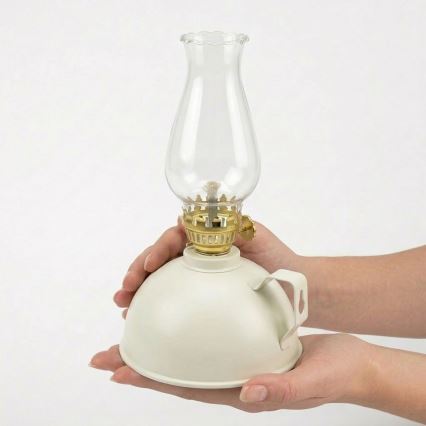 Brilagi - MERLIN petroleumlamp, valge