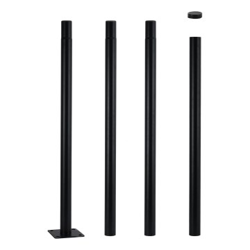 Brilagi - metallist mast URBAN, 4 m, Ø 58 mm, must