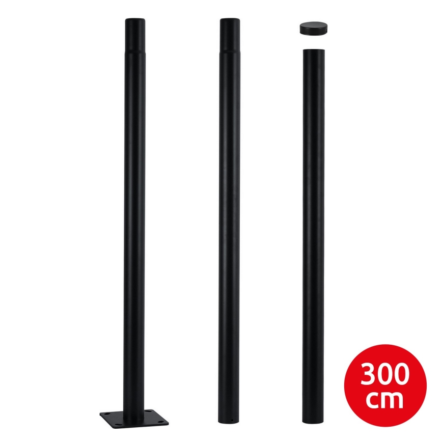 Brilagi - Metallpost välivalgustuse jaoks URBAN 3 m post d. 58 matt must