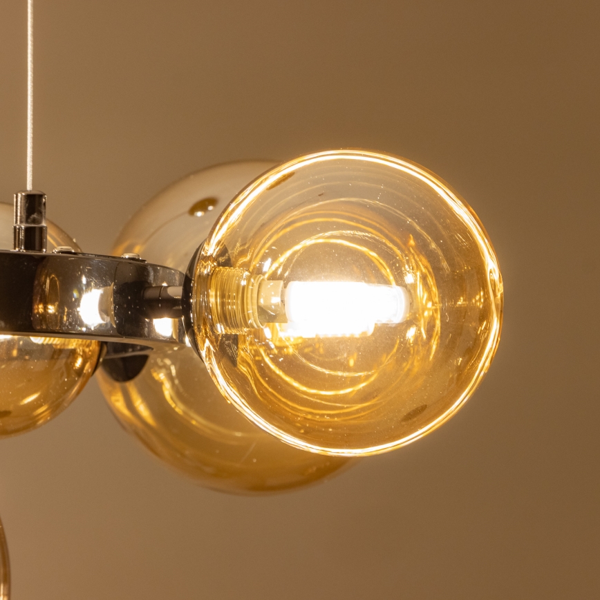 Brilagi - MILLA LED-rippvalgusti kaablil 15xG9/3W/230V must kroom/kuldne