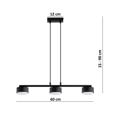 BRILAGI - LED RGB+CCT hämardatav juhtmega rippvalgusti MONO 3xGX53/14W/230V 2700-6500K Wi-Fi Tuya must