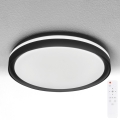 Brilagi - NAOMI LED hämardatav laelamp 48 W, 230 V, 3000–6500 K, läbimõõt 39 cm, must + kaugjuhtimispult